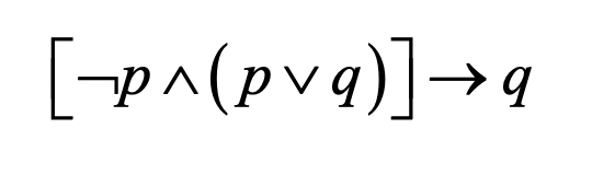 [p^(pvq)] →q
b←