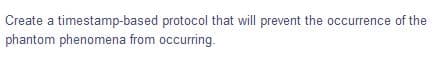 Create
a timestamp-based protocol that will prevent the occurrence of the
phantom phenomena from occurring.
