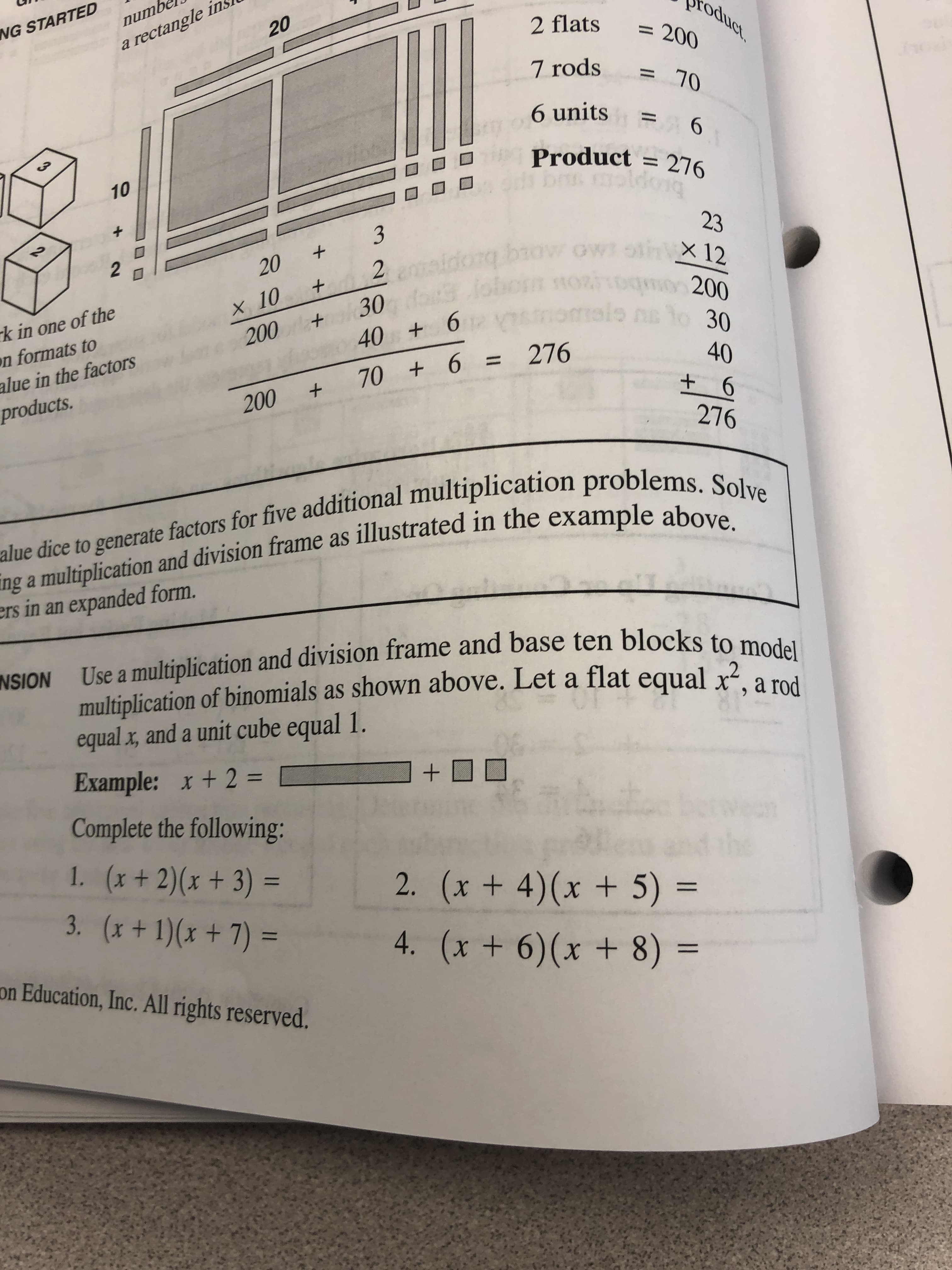 1. (x + 2)(x + 3) =
%3D
