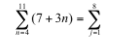 11
Σ(7+ 3m) – Σ
(7+3n)