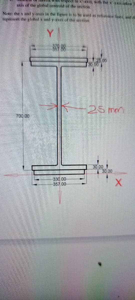 **is of the glob
Note: the x andy ases in
Fepresent the cblxand y axof the n
25 mm
700 00
30 00
30 00
330.00
357.00
