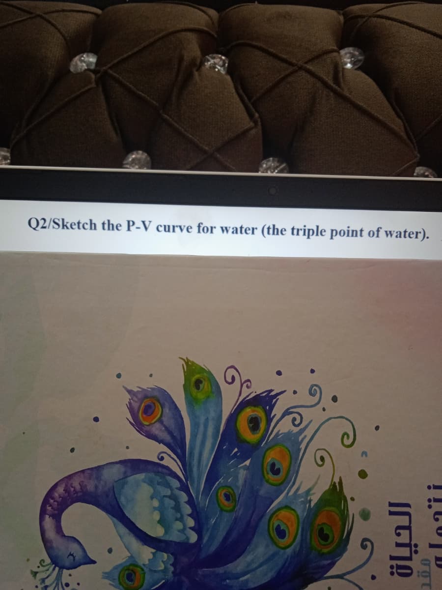 Q2/Sketch the P-V curve for water (the triple point of water).
ö
