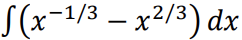 S(x-1/3 – x2/3) dx
