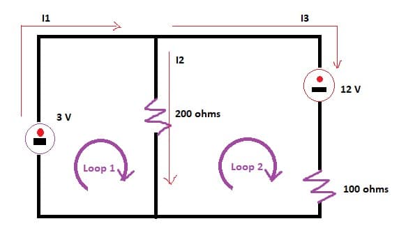 1
13
12
12 V
200 ohms
3 V
Loop 1.
Loop 2,
100 ohms
