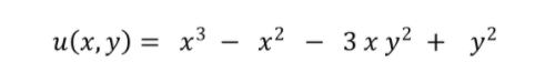 u(х, у) 3D х3 — х2 — 3х у? + у2
3х у2 + у?
