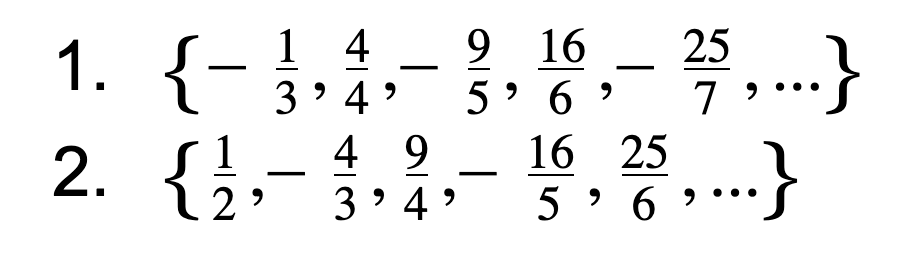 9 16
5 6
16 25
25
1. {-}.1- }. § – .}
1 4
3 ' 4 ?
4 9
3' 4 ?
2. {
..}
5 6 >
