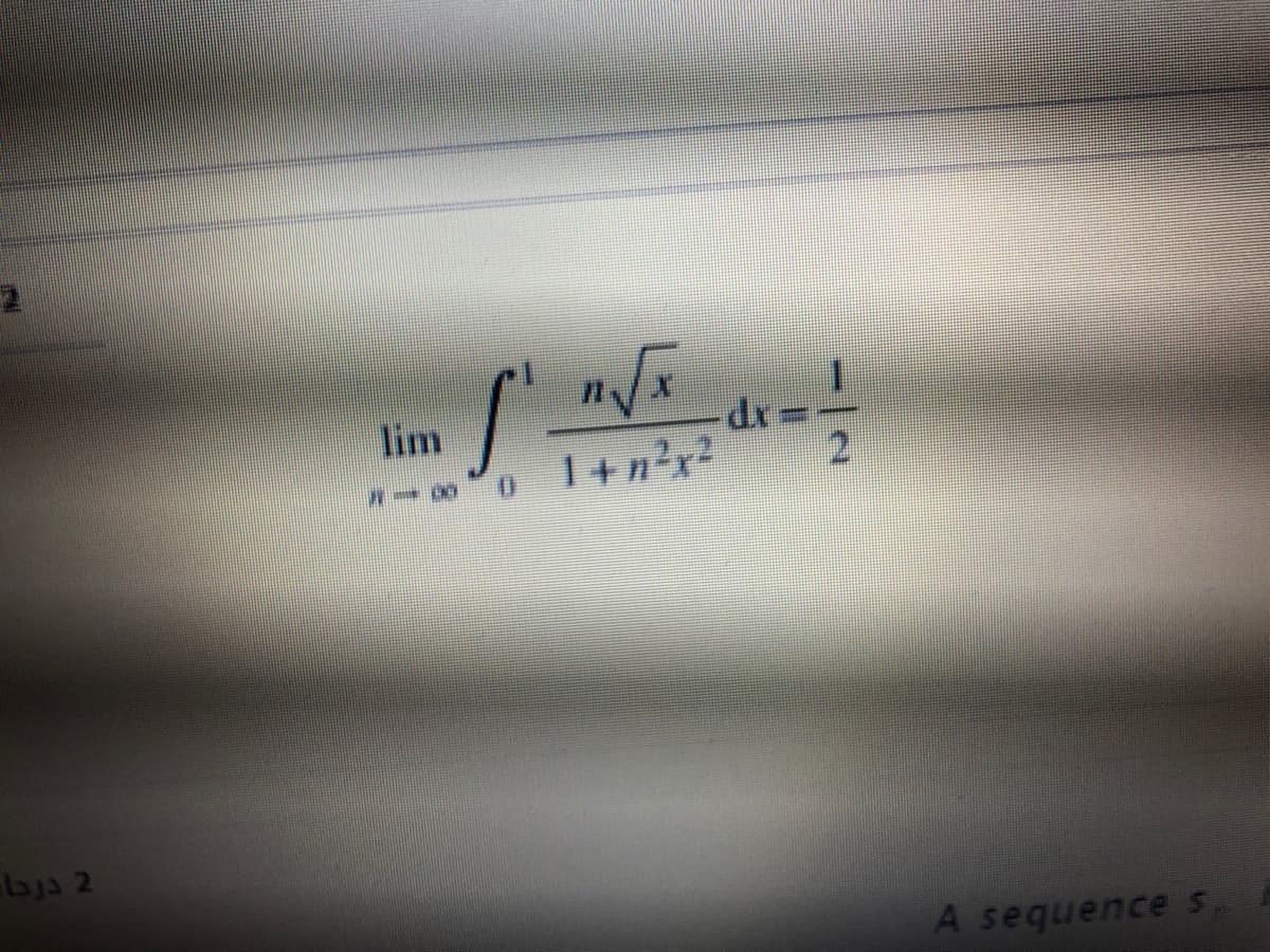 lim
p.
bja 2
A sequence 5
