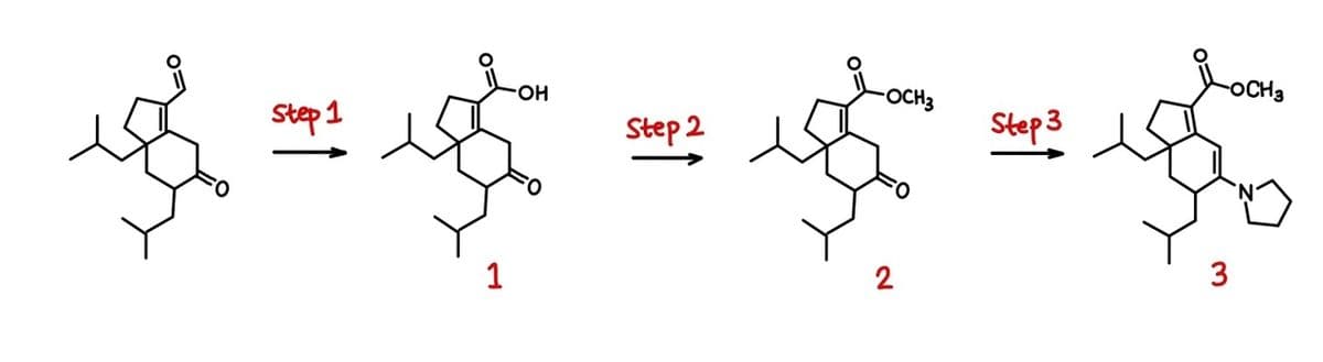 HO-
OCH3
Step 1
Step 2
Step3
1
3
