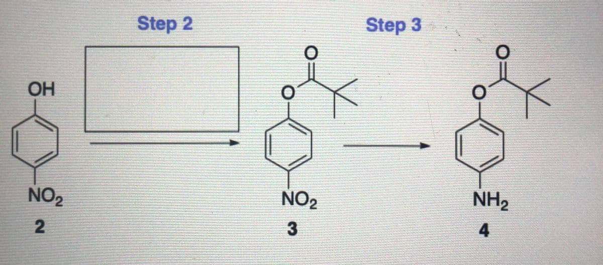 Step 2
Step 3
OH
NO2
NO2
NH2
3
4
2.
