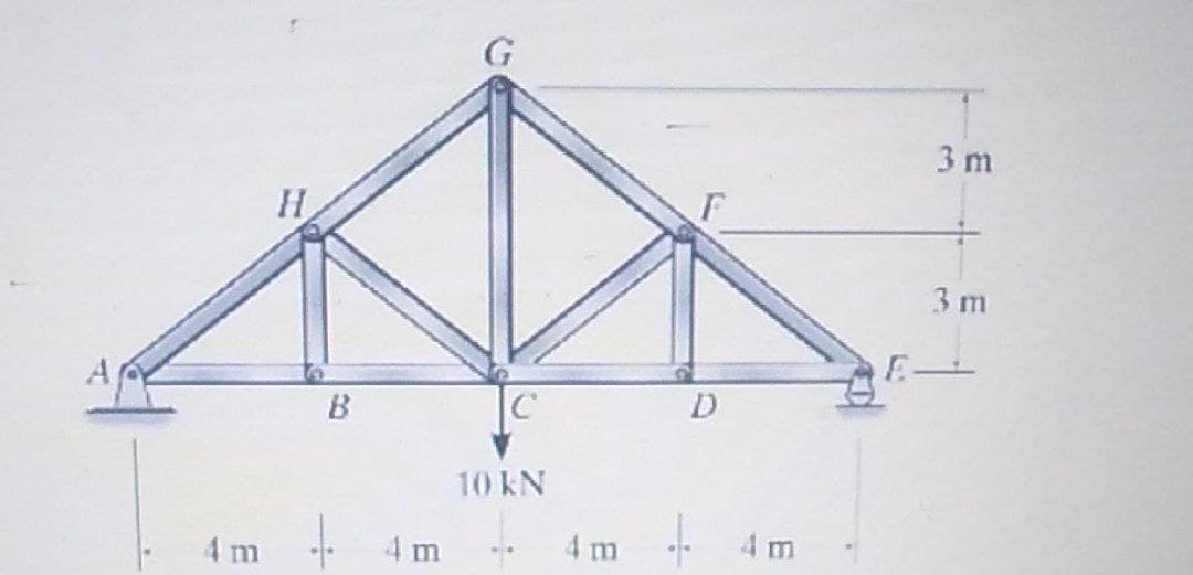 3 m
H
3 m
E-
A
D
B
10 kN
4 m
4 m
4 m
4 m
:-
