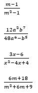 т-1
m2-1
12a b"
48a-b5
3x-6
x-4x+4
бт+18
т?+6т+9
