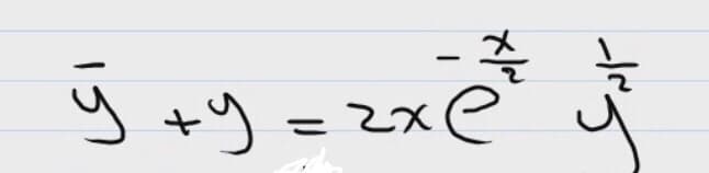 - 즐
y +y = 2xe
