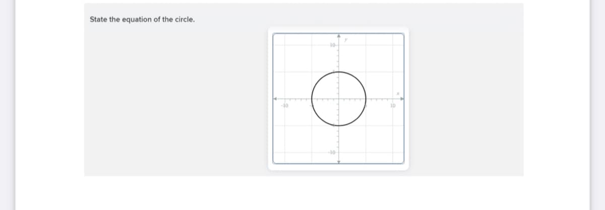 State the equation of the circle.
-10-
