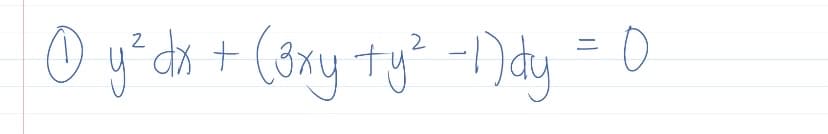 O y'dh + Cany ty' -1)dy = 0
