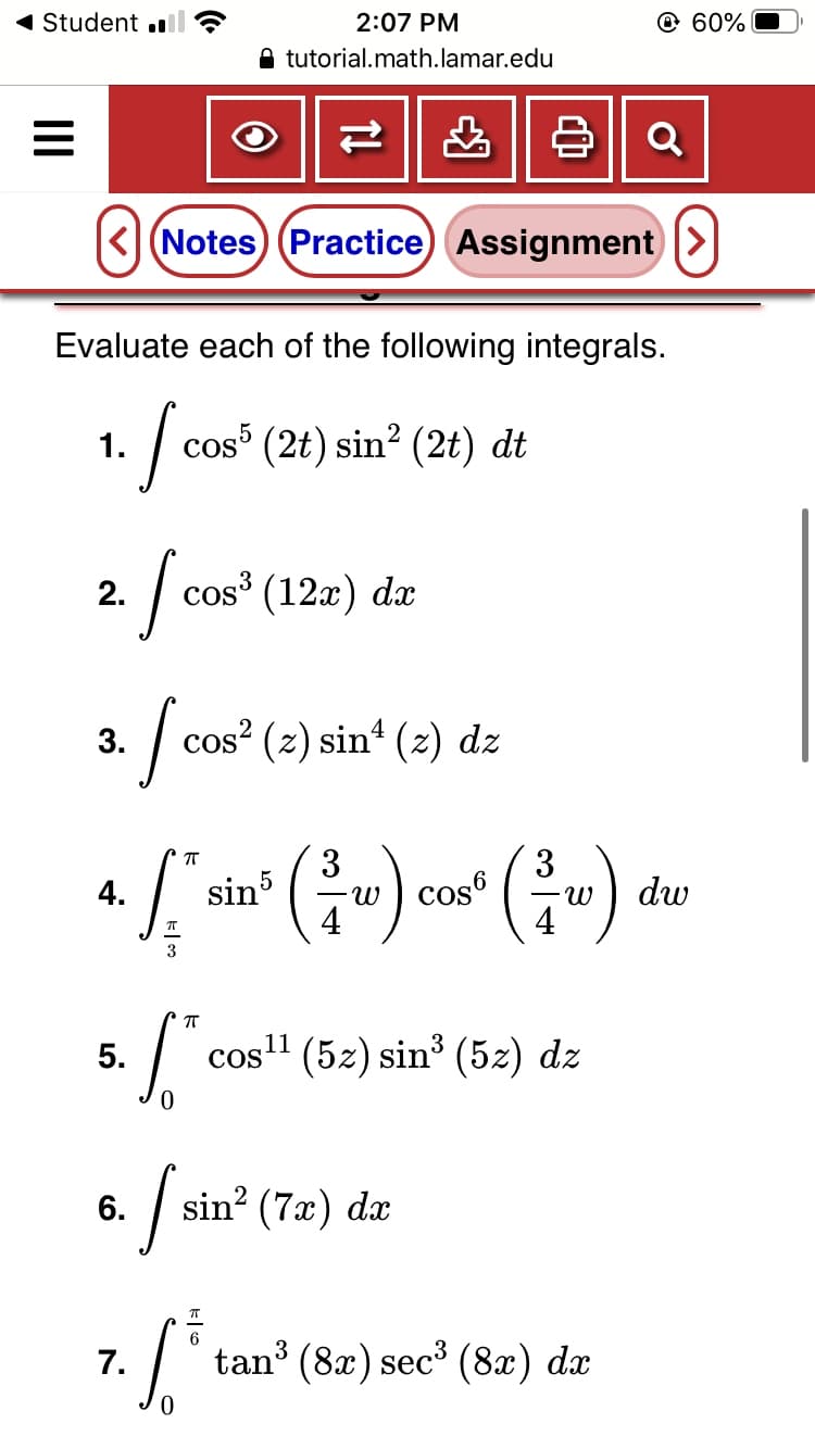 tan (8x) sec³ (8x) dæ
7.
3
ес
