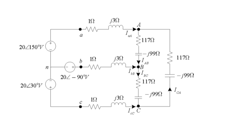 j3N
A
I
a
1172
202150°V
-j992
1N
j3N
117N
b
AB
n
bB
-j99N
BC
202 – 90°V
1172
20230°V
ICA
- 1992
12
j3N
