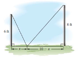 8 ft
6 ft
- x-
10 - x
