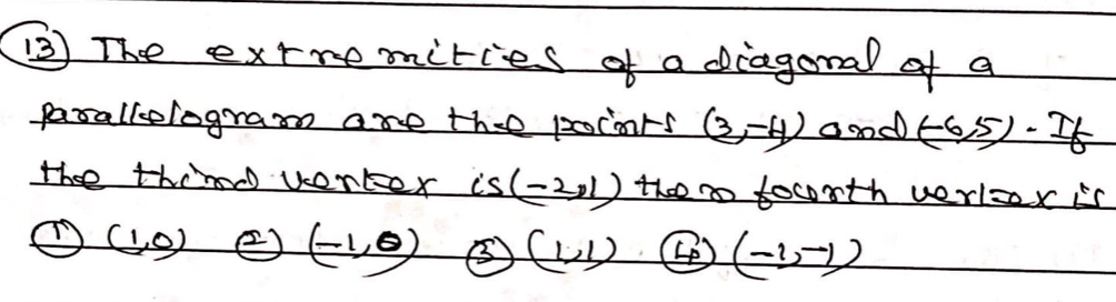 2) The exrremities ofa diagomal at a
-েे ে ष্ क ৮ চেটকাহ
the thind konker is(-21) thom nth verlsoris
