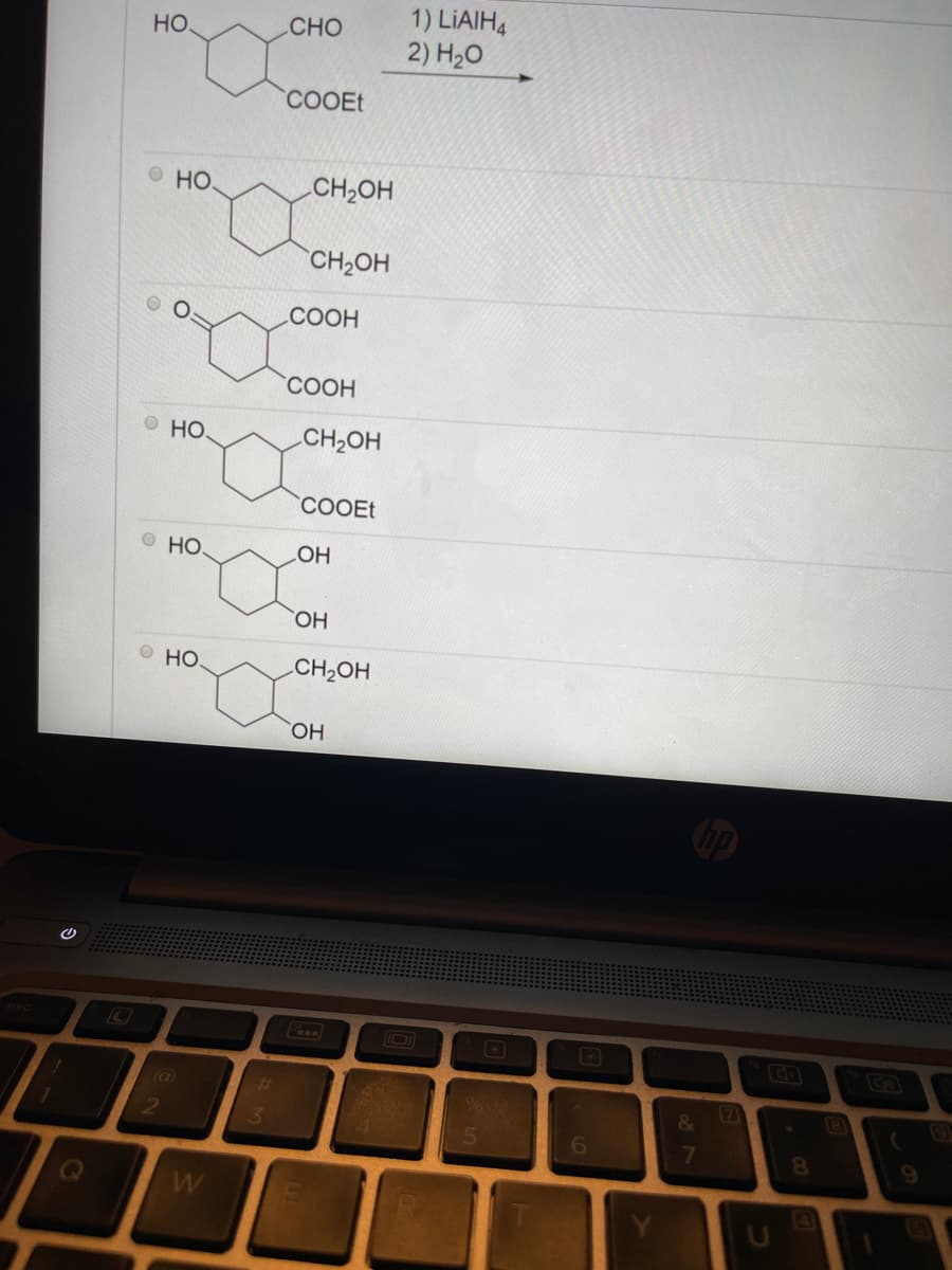 1) LIAIH4
2) Hо
HO.
CHO
COOEt
о но.
CH,OH
CH2OH
COOH
COOH
о но.
CH2OH
COOE.
о но
OH
HO,
о но
CH2OH
HO,
&
6
7
9.
