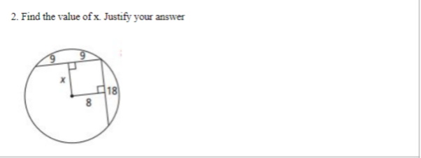 2. Find the value of x. Justify your answer
18
00
00
