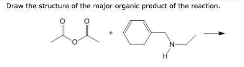 Draw the structure of the major organic product of the reaction.
se