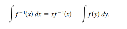 | f-
(x) dx = xf-'(x)
f(y) dy.
