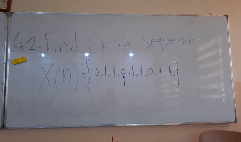 Q2- Find Ck for Sequence
X(0)
0.1.1.0.1.1.0.1.1
TIT