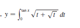 *tan x
- y = Vt + J dt
