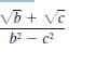 VB+ Vc
b2 - c2
