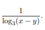 1
log3(r – y)
