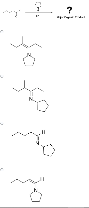 O
O
O
O
H
H+
ty
N.
to
N.
N
I
?
Major Organic Product
H