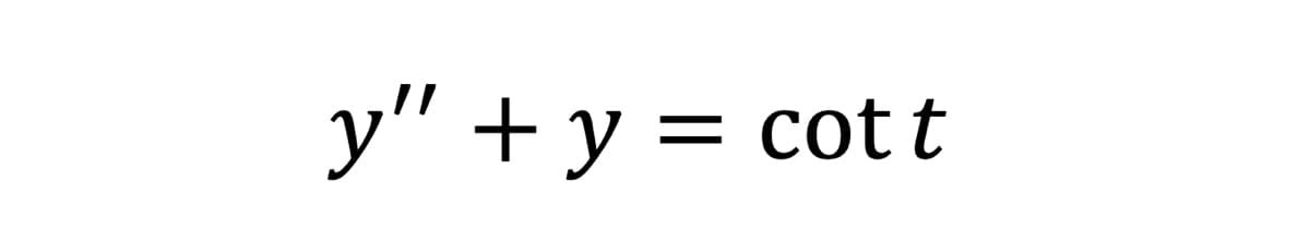 y" + y = cott