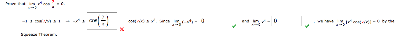 Prove that lim x cos - =
7
%3D
1= 0.
