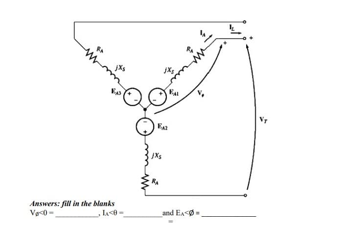 RA
jXs
jXs,
VT
EA2
RA
Answers: fill in the blanks
Vø<0 =
and EA<Ø =
_, IA<0 =
%3D
ww
