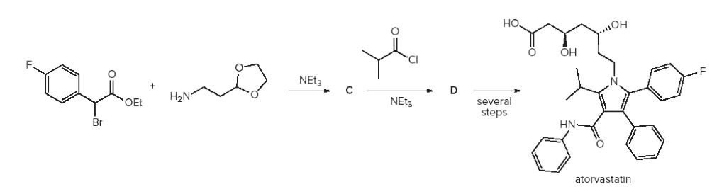 но.
.1ОН
ОН
NET3
H2N'
several
steps
OEt
NET3
Br
HN
atorvastatin
