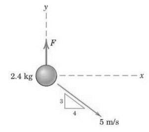 2.4 kg
1
3
5 m/s
- x