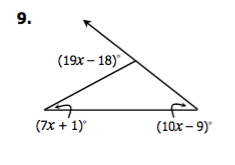 9.
(19х- 18)°
(7x + 1)
(10х- 9)
