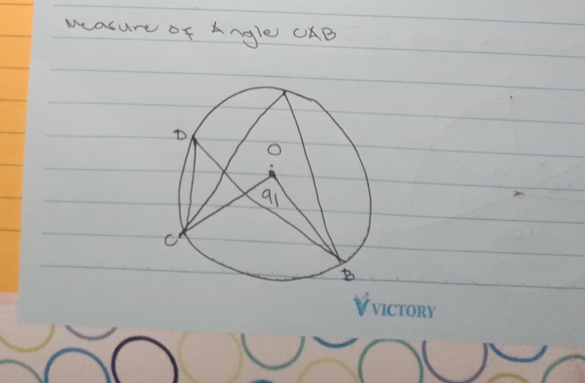 Measure of Angle
UAB
V VICTORY

