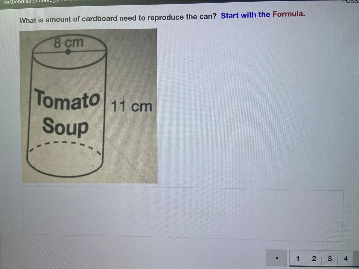 fortbenő
What is amount of cardboard need to reproduce the can? Start with the Formula.
8 cm
Tomato 11 cm
Soup
1
2 3
4.
