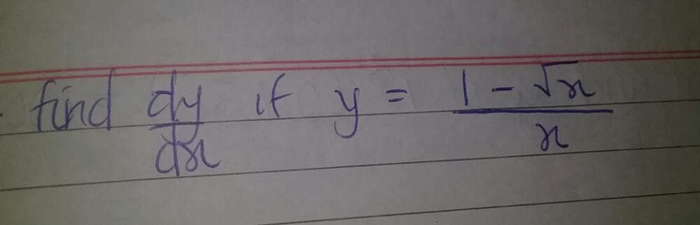 find dy if y = |- Jx
1-Je
%3D
