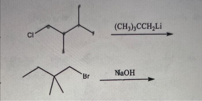 CI
Br
(CH3)3CCH₂Li
NaOH