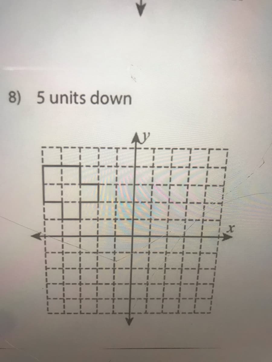 8) 5 units down
