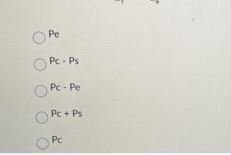 Pe
Pc-Ps
Pc- Pe
Pc + Ps
Pc