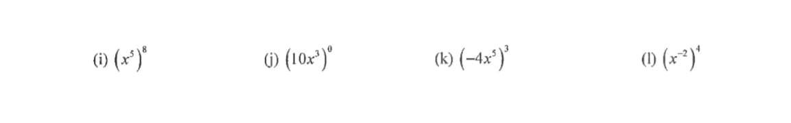 ) (x')'
) (10x)"
(k) (-4x')'
() (x*)'
