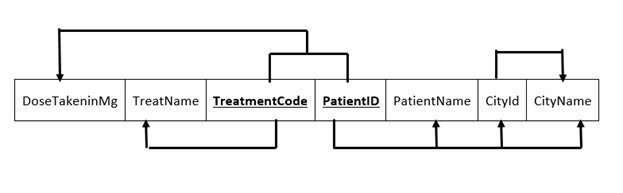 DoseTakeninMg TreatName TreatmentCode PatientID PatientName Cityld CityName
