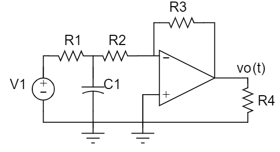 R3
R1
R2
vo(t)
V1
C1
+
R4
(+1
