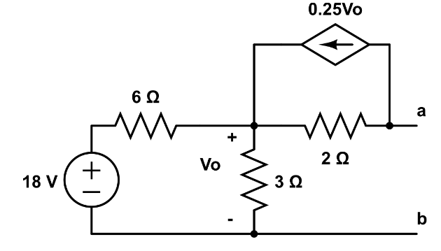 0.25Vo
a
Vo
18 V
3 0
b
