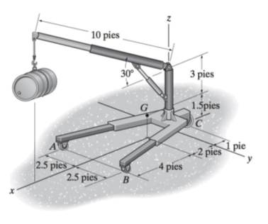 10 pies
30°
3 pies
G
1.5pies
(1 pie
2 pies
4 pies
2.5 pies
2.5 pies
B
