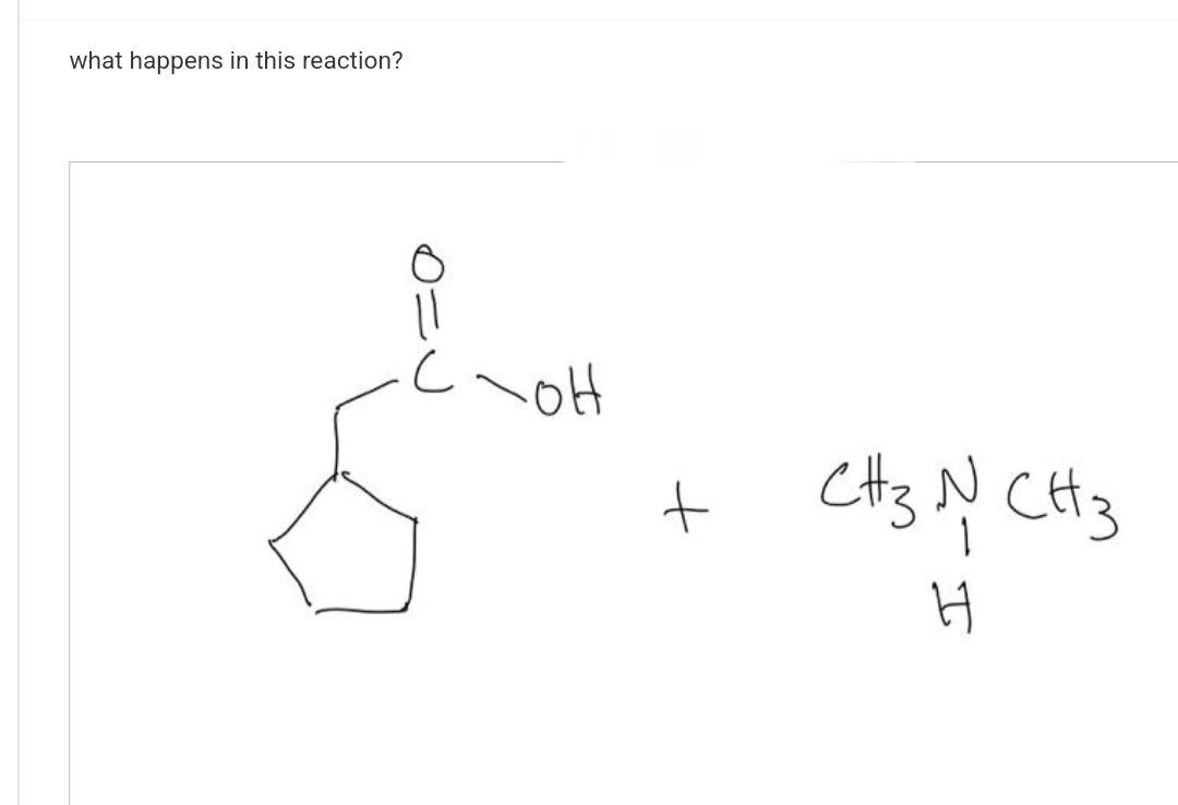 what happens in this reaction?
210
с
LOH
+ CHz Ņ CH3
N
H