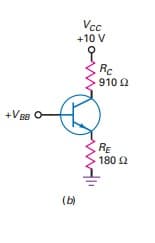 Vcc
+10 V
Rc
910 2
+V88
RE
180 2
(b)
